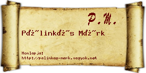 Pálinkás Márk névjegykártya